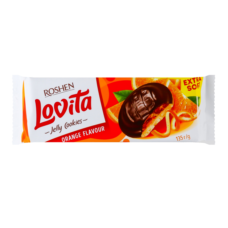  Печенье "ROSHEN" Lovita Jelly апельсин, 135гр